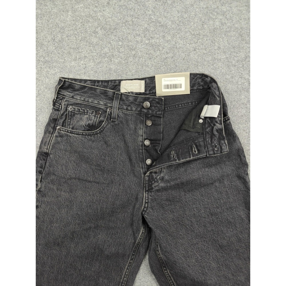 Everlane The Curvy 90s Cheeky Straight Jeans Womens 30 High Rise Black Denim New - Picture 2 of 12